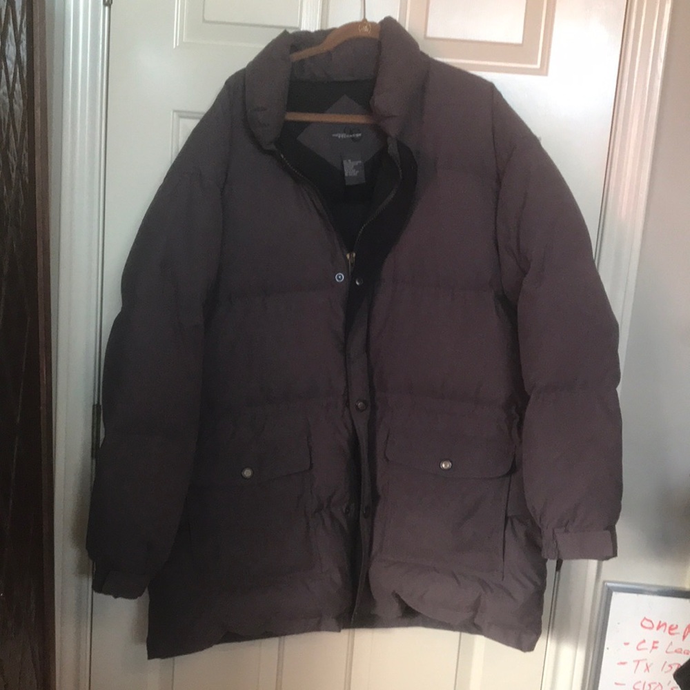 Outdoor exchange 100% Down Coat Hidden Hood XL